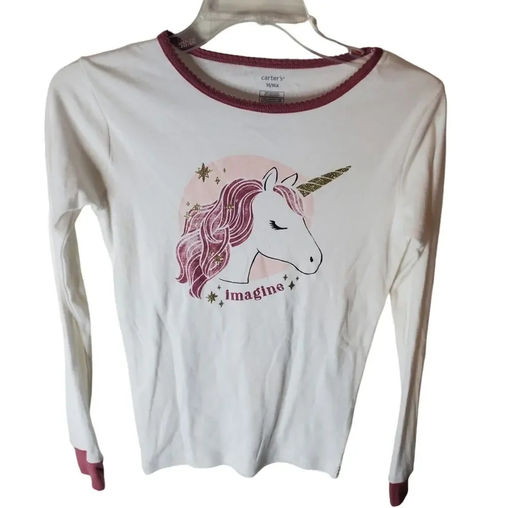Carter's Unicorn Imagine Pajama Sleep Top, Girls 14, NWOT